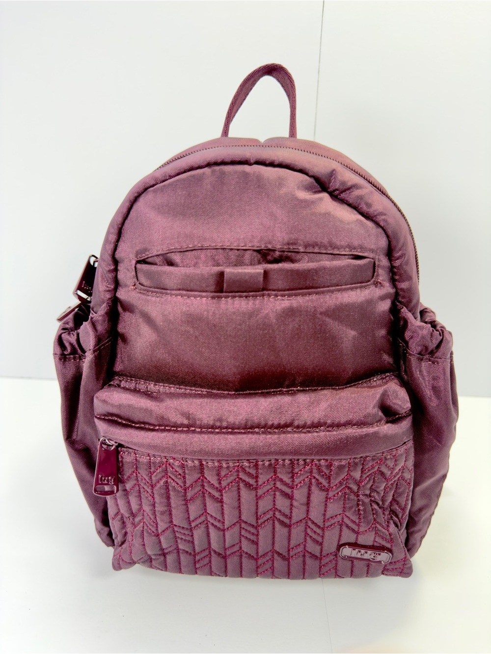 LUG Orbit Mini adjustable backpack Shimmer Wine Burgundy Purple - Picture 11 of 16